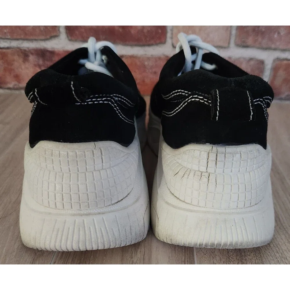 Jeffrey Campbell Women's Sneakers Size 8.5 Black Fabric White Chunky Soles